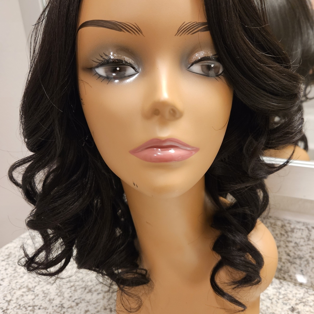 Janet Collection Human Hair Blend HD Lace Front Wig 360 Glueless Melt Hand-Tied
